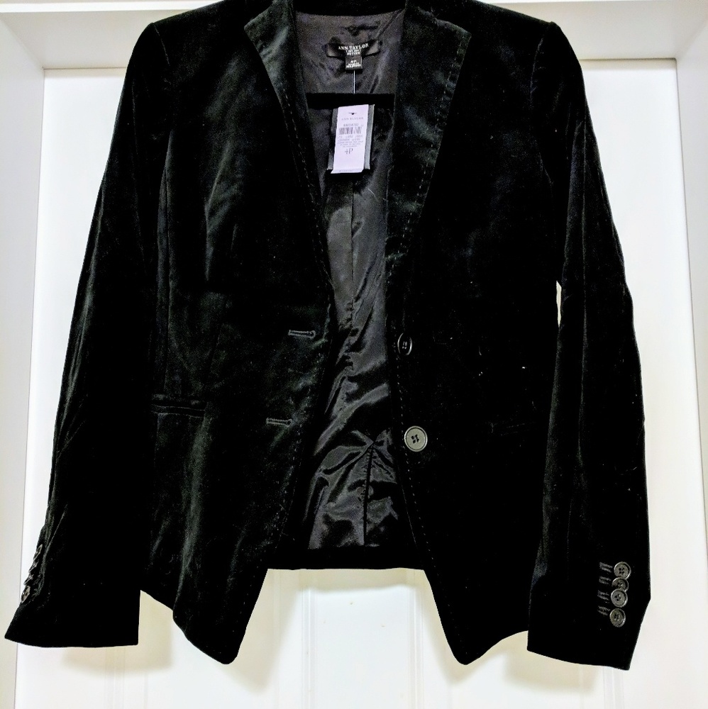 Black velvet ann taylor blazer
